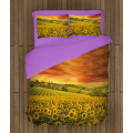 3D povlečení s přikrývkou - Sunflower Field