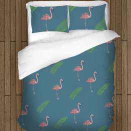 3D povlečení s přikrývkou - Flamingo
