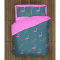 3D povlečení s přikrývkou - Flamingo