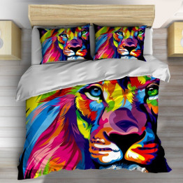 Povlečení s přikrývkou - Colorful Lion