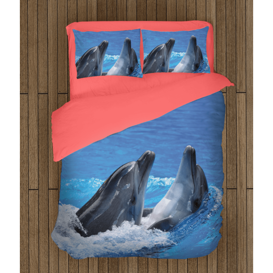 Povlečení s přikrývkou - Two Dolphins