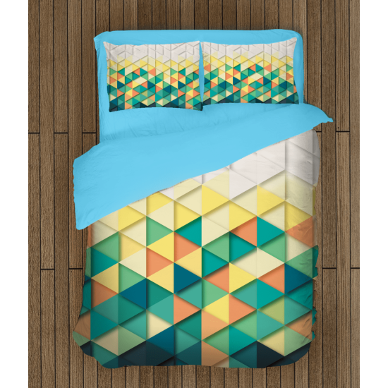 3D povlečení s přikrývkou - Color Triangles