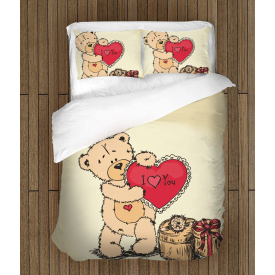 Povlečení s přikrývkou - Teddy Bear in Love