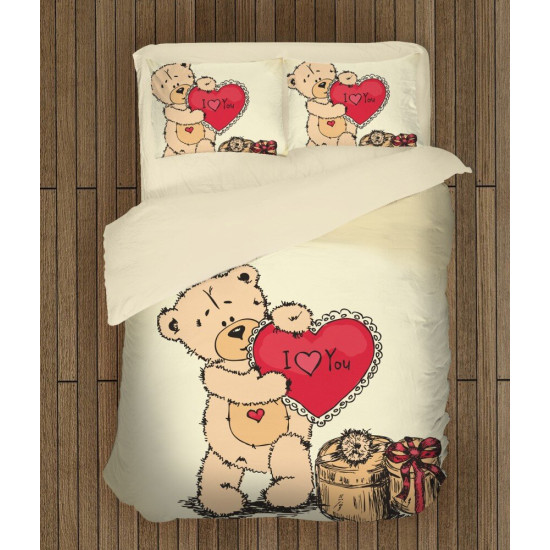 Povlečení s přikrývkou - Teddy Bear in Love