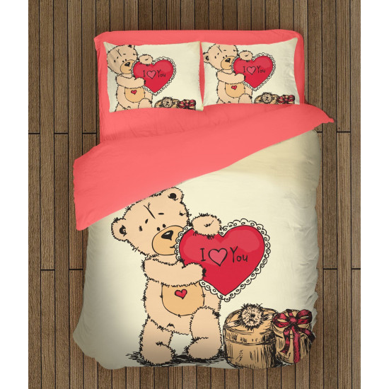 Povlečení s přikrývkou - Teddy Bear in Love