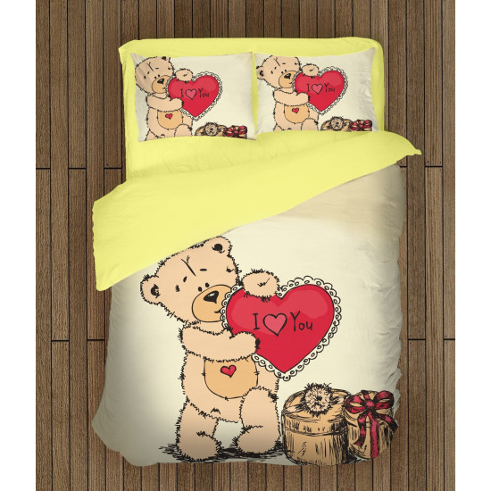 Povlečení s přikrývkou - Teddy Bear in Love