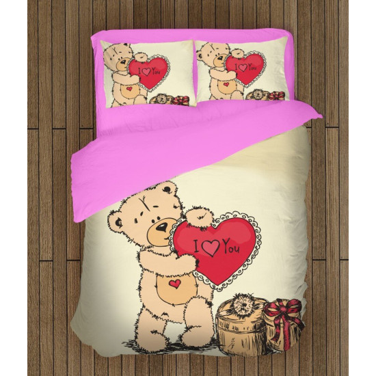 Povlečení s přikrývkou - Teddy Bear in Love