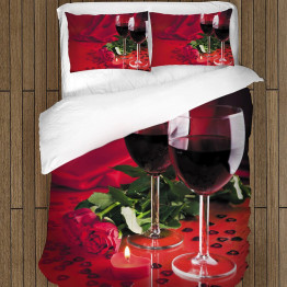 Povlečení s přikrývkou- Red Wine