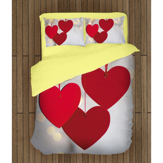 Povlečení s přikrývkou - Hanging Hearts