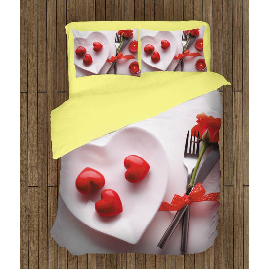 Povlečení s přikrývkou - Love for breakfast