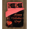 Povlečení s přikrývkou - Happy Valentine Day Black