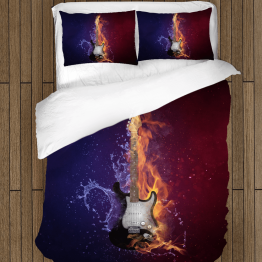 3D povlečení s přikrývkou - Guitar Fire Ice