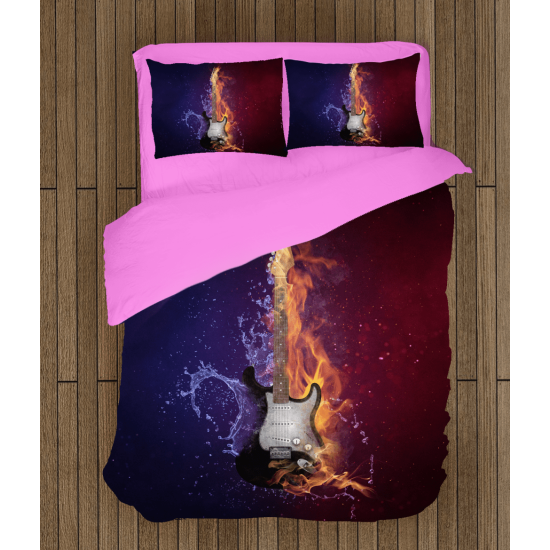 3D povlečení s přikrývkou - Guitar Fire Ice