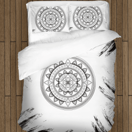 Ložní soupravy s přikrývkou - Black&White Mandala