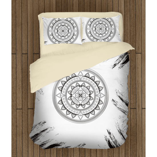 Ložní soupravy s přikrývkou - Black&White Mandala