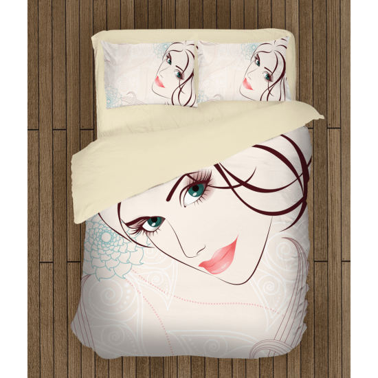 3D ložní soupravy s přikrývkou - Beautiful Face