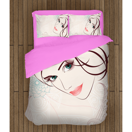 3D ložní soupravy s přikrývkou - Beautiful Face