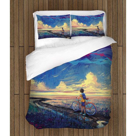 Povlečení s přikrývkou - Fantasy Bicycle Art