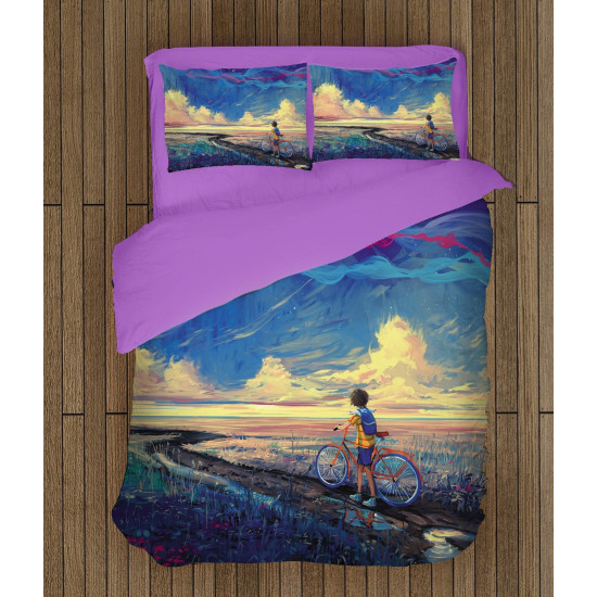 Povlečení s přikrývkou - Fantasy Bicycle Art