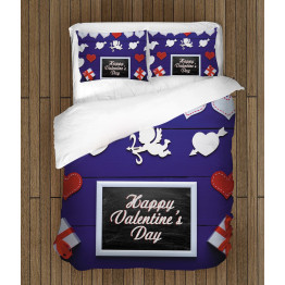 Ložní soupravy s přikrývkou - Happy Valentine Day