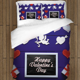 Ložní soupravy s přikrývkou - Happy Valentine Day