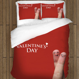 Povlečení s přikrývkou - Happy Valentine Day Couple