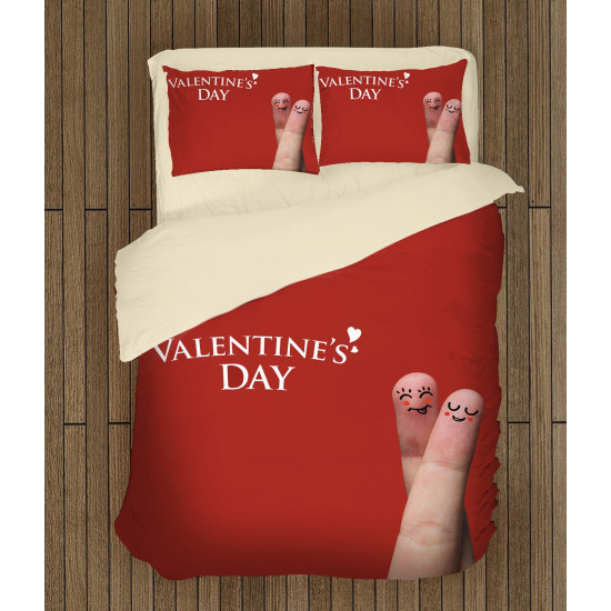 Povlečení s přikrývkou - Happy Valentine Day Couple