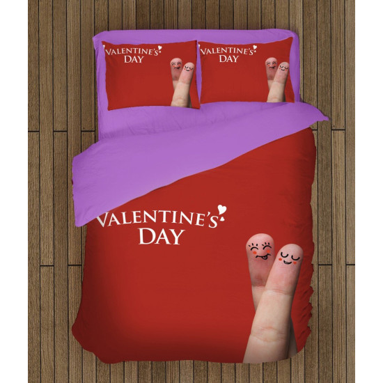 Povlečení s přikrývkou - Happy Valentine Day Couple