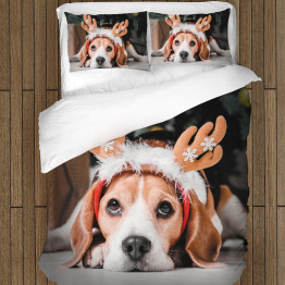 Ložní soupravy s přikrývkou - Christmas Beagle