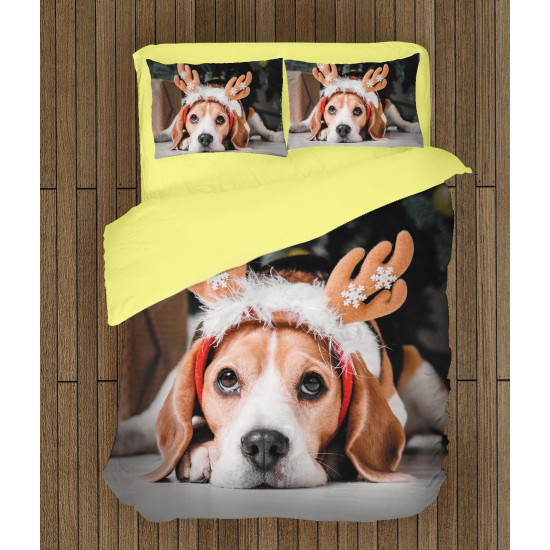 Ložní soupravy s přikrývkou - Christmas Beagle