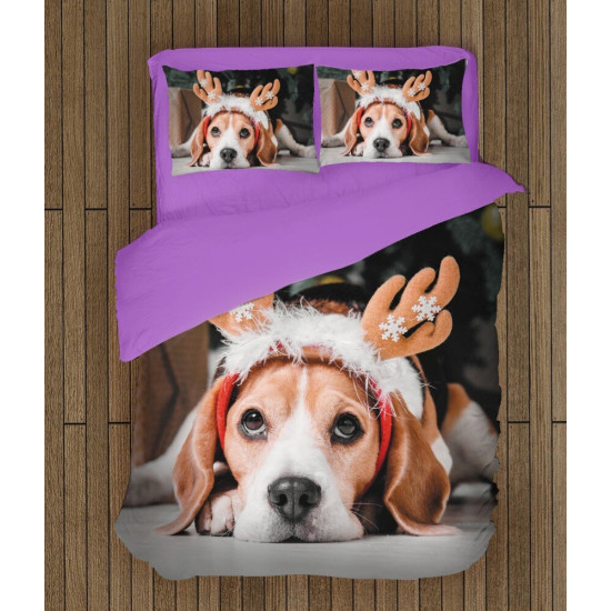 Ložní soupravy s přikrývkou - Christmas Beagle