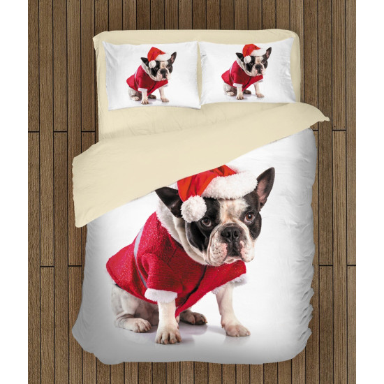 Ložní soupravy s přikrývkou - Christmas French Bulldog