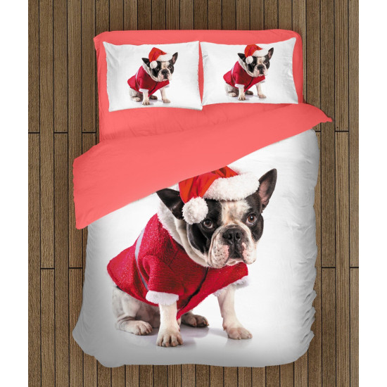 Ložní soupravy s přikrývkou - Christmas French Bulldog