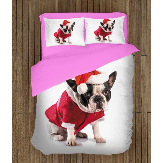Ložní soupravy s přikrývkou - Christmas French Bulldog