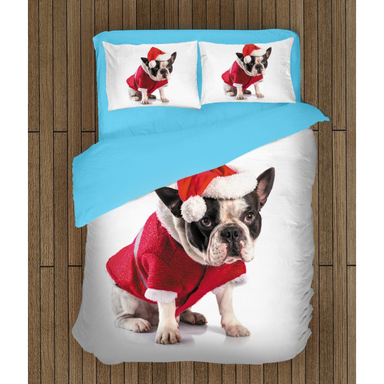 Ložní soupravy s přikrývkou - Christmas French Bulldog