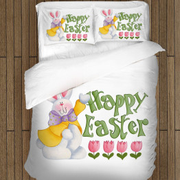 Povlečení s přikrývkou - Rabbit Happy Easter
