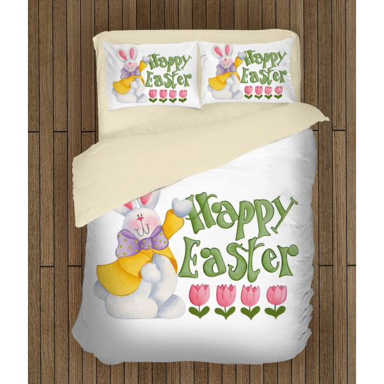 Povlečení s přikrývkou - Rabbit Happy Easter