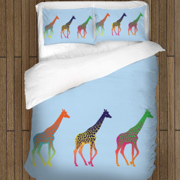 Ložní soupravy s přikrývkou - Colorful Giraffes