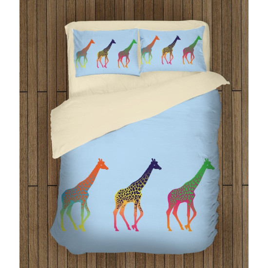 Ložní soupravy s přikrývkou - Colorful Giraffes