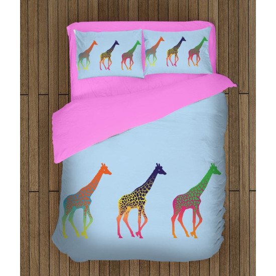 Ložní soupravy s přikrývkou - Colorful Giraffes
