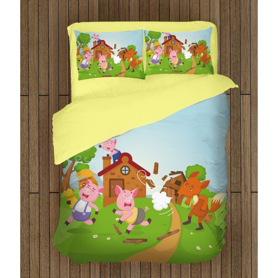 3D povlečení s přikrývkou - Three Little Pigs