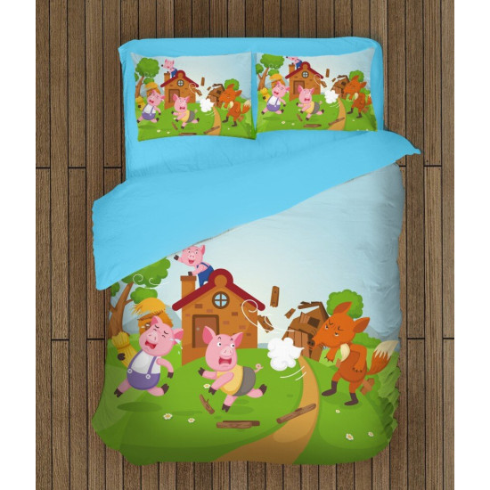 3D povlečení s přikrývkou - Three Little Pigs