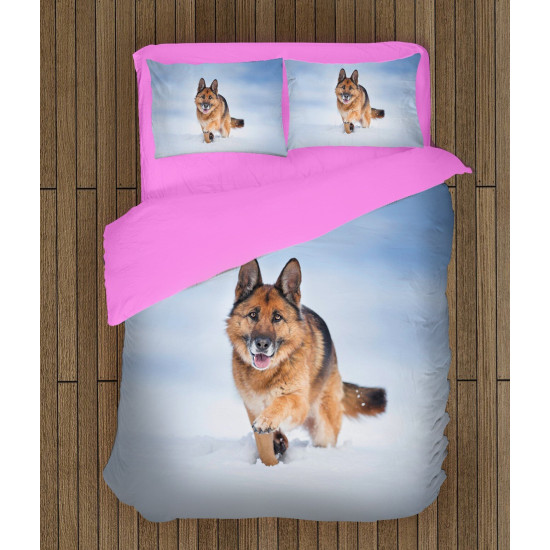 Povlečení s přikrývkou - Snow German Shepherd