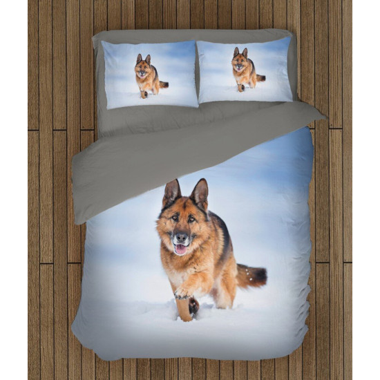 Povlečení s přikrývkou - Snow German Shepherd