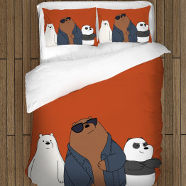 Ložní soupravy s přikrývkou - We Bare Bears Dark