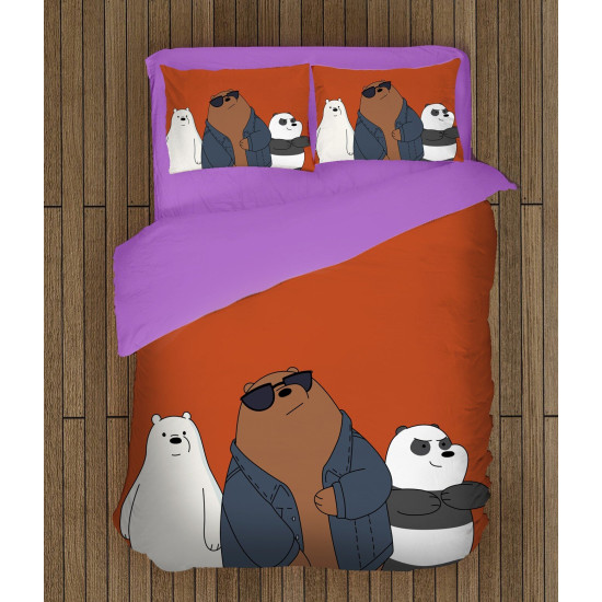 Ložní soupravy s přikrývkou - We Bare Bears Dark