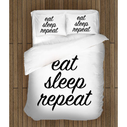 Ložní soupravy s přikrývkou - Eat Sleep Repeat