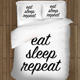 Ložní soupravy s přikrývkou - Eat Sleep Repeat