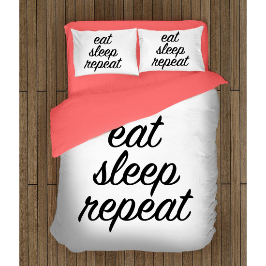 Ložní soupravy s přikrývkou - Eat Sleep Repeat