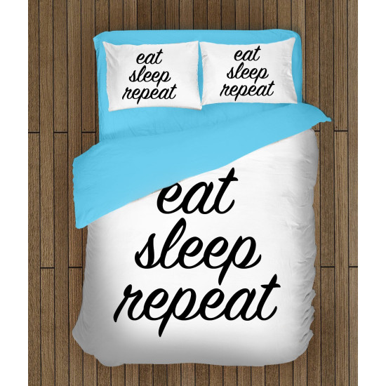Ložní soupravy s přikrývkou - Eat Sleep Repeat